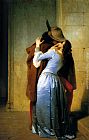 Francesco Hayez Famous Paintings - The Kiss